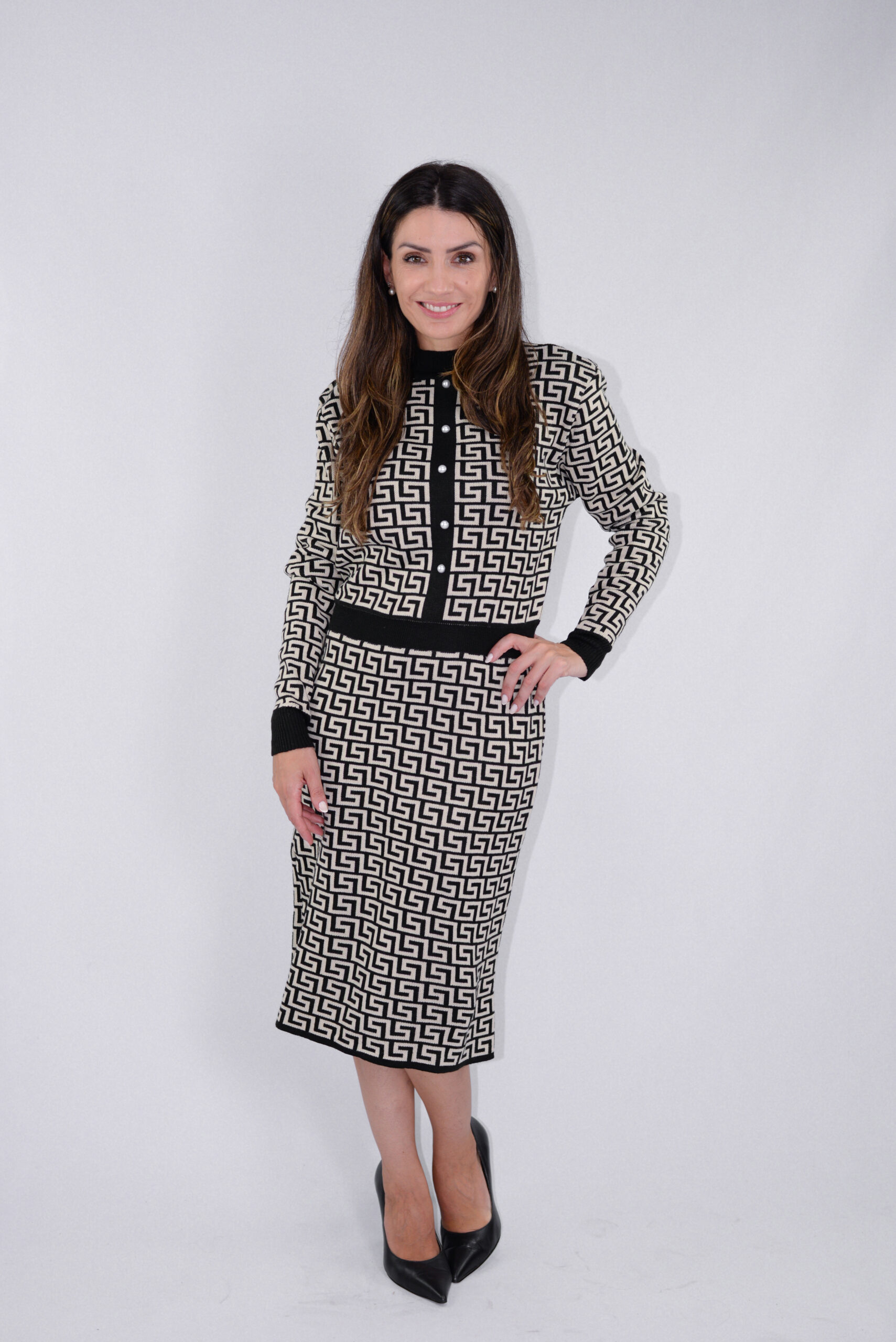 Vestido Jacquard Ana Bela - Ref. V5