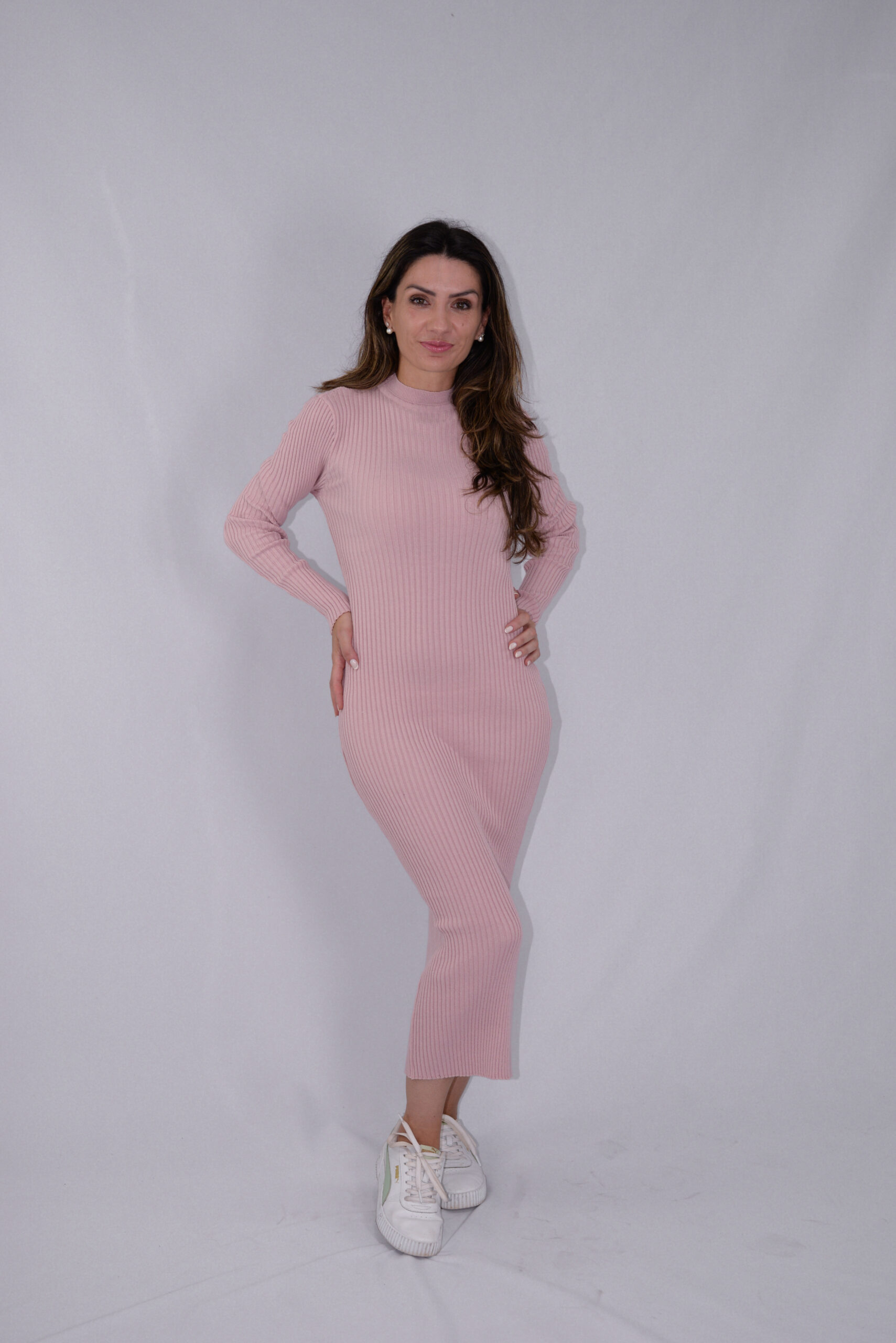 Vestido de Modal Canelado - 24025 - Ref. V2 - Imagem 2